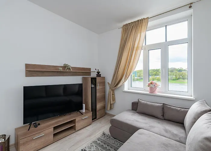 Serene Nemunas River View Near Mcdonald By Polo Kaunas